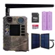 Boly Guard Draco BG410-MFP 4G email sender and cloud trail camera set with dual flash and solar panel