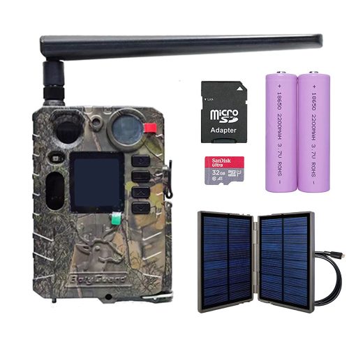 Boly Guard Draco BG410-MFP 4G email sender and cloud trail camera set with solar panel