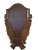 Carved panoply, for buck trophy, wood, dark brown, 36x21 cm