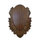 Carved panoply, for buck trophy, wood, dark brown, 27x18.5 cm