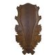 Carved panoply, for deer trophy, wood, dark brown, 34x67 cm