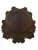 Carved panoply, for wild boar trophy, wood, dark brown, 30.5x33 cm