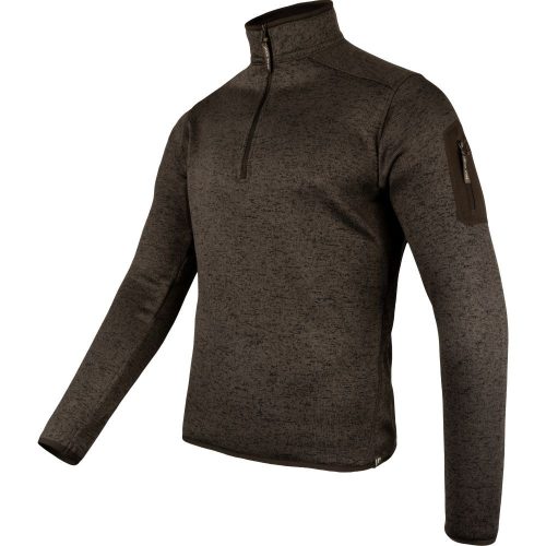 Jack Pyke Melange Quarter Zip Fleece brown fleck L