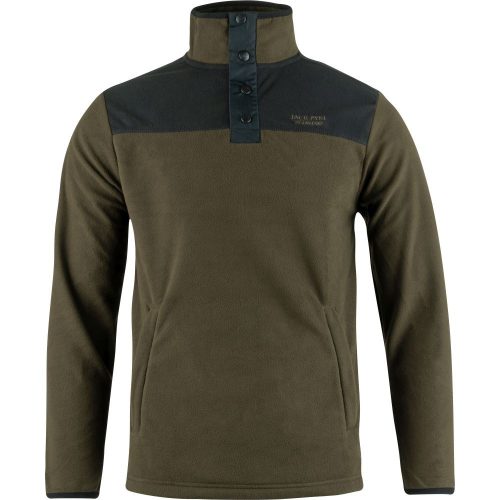 Jack Pyke Snap Neck Fleece Top dark olive L