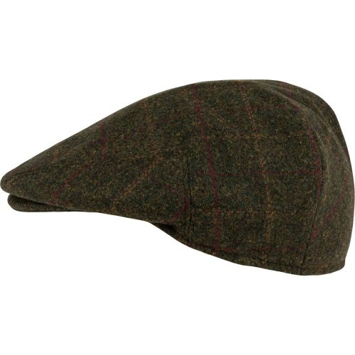 Jack Pyke Wool Blend flat cap dark olive 57