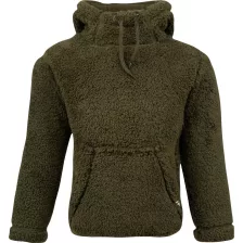 Jack Pyke Junior Sherpa Fleece Hoodie Dark Olive XS